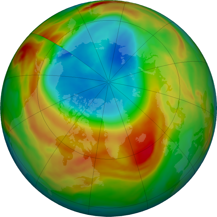 Arctic ozone map for 11 March 2020